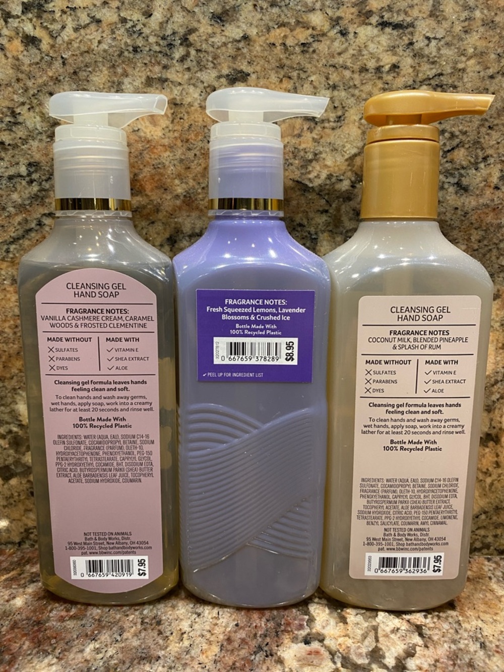 (3) - Variety Set: B&BW Cleansing GEL Hand Soaps, 8.0 fl oz, NWT, pictured above - Picture 2 of 6